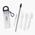 Griffith 3-in-1 Metal Straw, Cutlery Set & Bottle Opener — view 4