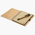 Albany Bamboo Spiral Notebook & Ballpoint Pen Set