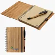 Albany Bamboo Spiral Notebook & Ballpoint Pen Set — view 2