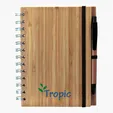 Albany Bamboo Spiral Notebook & Ballpoint Pen Set — view 3