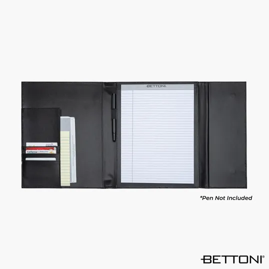 Bettoni® Atrani Bonded Leather Letter Size Padfolio — view 5