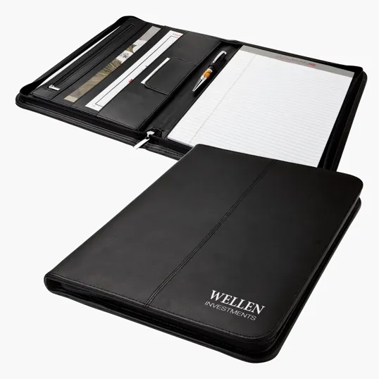 Thompson Leather Letter Size Padfolio with Zippered Closure — view 2