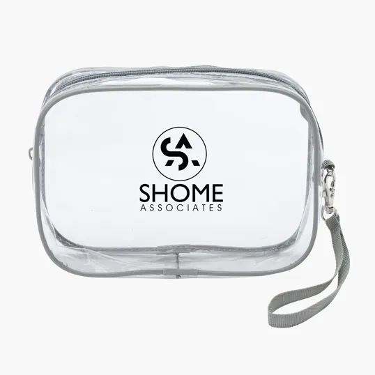 Cyrus Transparent Zippered Pouch with Handle — view 2