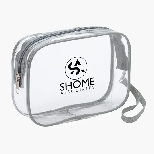 Cyrus Transparent Zippered Pouch with Handle — view 3