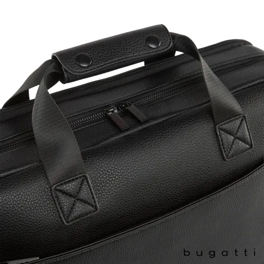 Bugatti Central Briefcase, Textured Vegan Leather — view 8