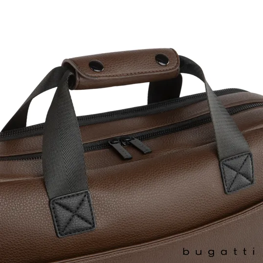 Bugatti Central Briefcase, Textured Vegan Leather — view 16