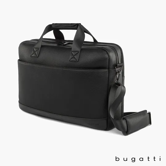 Bugatti Central Briefcase, Textured Vegan Leather — view 4