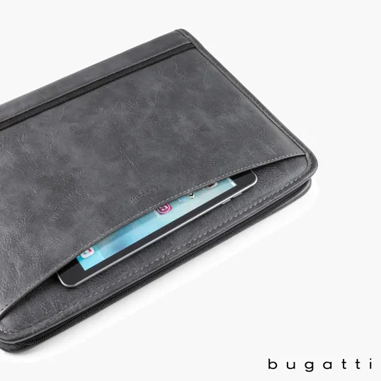 Bugatti Valentino Letter Size Padfolio with Zippered Closure — view 6