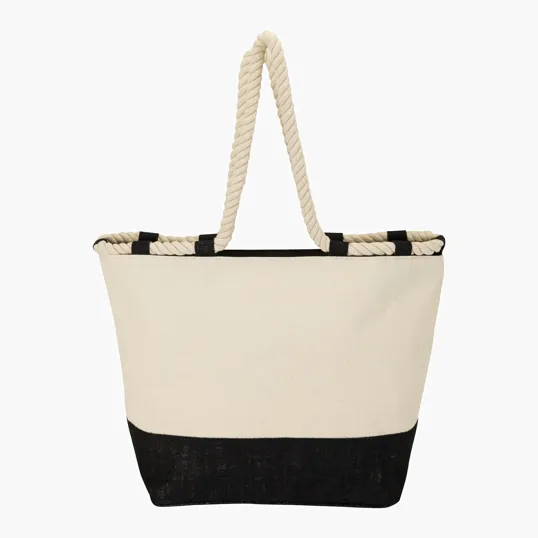 Sovrano Totes Barcelona Canvas & Jute Tote — view 2