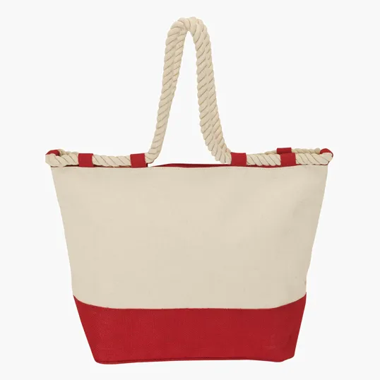 Sovrano Totes Barcelona Canvas & Jute Tote — view 8