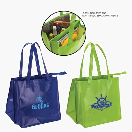 Voyager Dual Tote Bag with Insulated Cooler Compartment