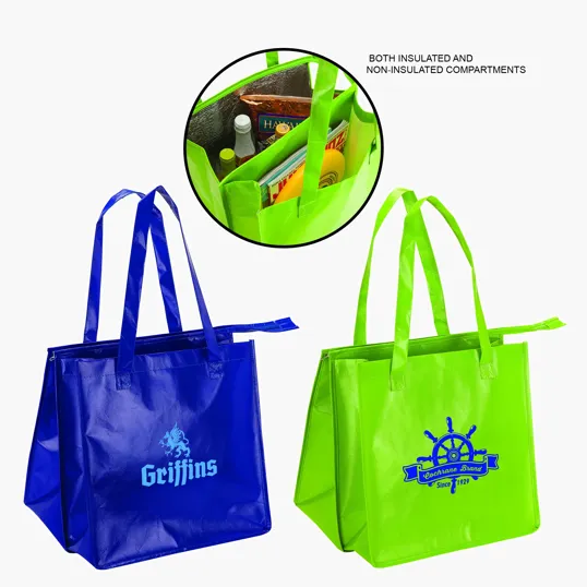 Voyager Dual Tote Bag with Insulated Cooler Compartment — view 2