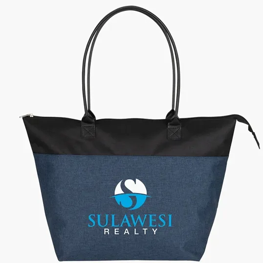 Valumark Abigail Two-Tone 600D Polyester Tote Bag — view 2