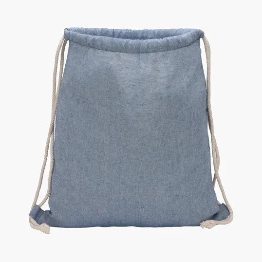 Huron Recycled Cotton Drawstring Tote — view 3
