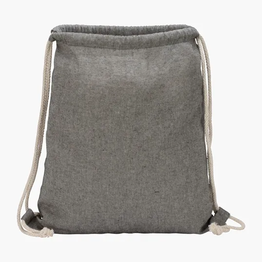 Huron Recycled Cotton Drawstring Tote — view 8