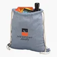 Huron Recycled Cotton Drawstring Tote — view 4