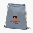 Huron Recycled Cotton Drawstring Tote — view 5