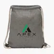 Huron Recycled Cotton Drawstring Tote — view 7