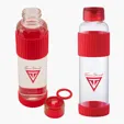 Krystal 18 oz. Glass Water Bottle with Silicone Grip
