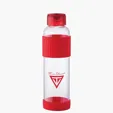 Krystal 18 oz. Glass Water Bottle with Silicone Grip — view 2