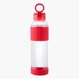 Krystal 18 oz. Glass Water Bottle with Silicone Grip — view 3