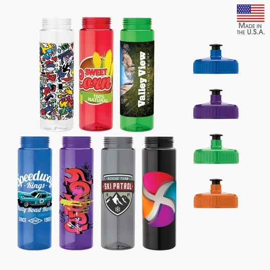 Valumark Newport 25 oz. PET Bottle with Pull Spout Lid — view 3