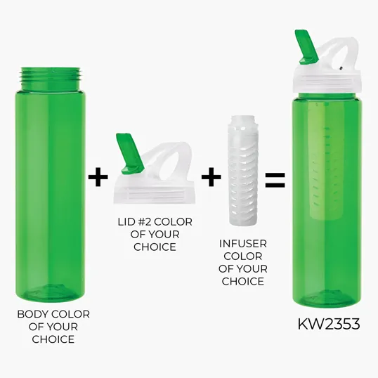 Newport 25 oz. PET Bottle with Flip Spout & Infuser — view 2