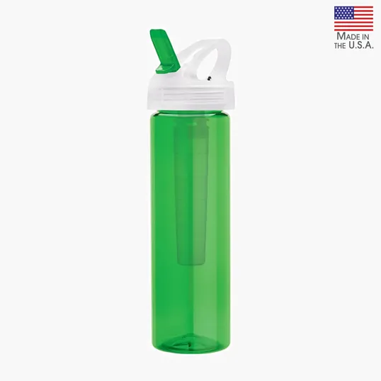 Valumark Laguna 32 oz. PET Bottle with Flip Spout & Ice Stick — view 2