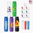 Valumark Laguna 32 oz. PET Bottle with Flip Spout & Ice Stick — view 5