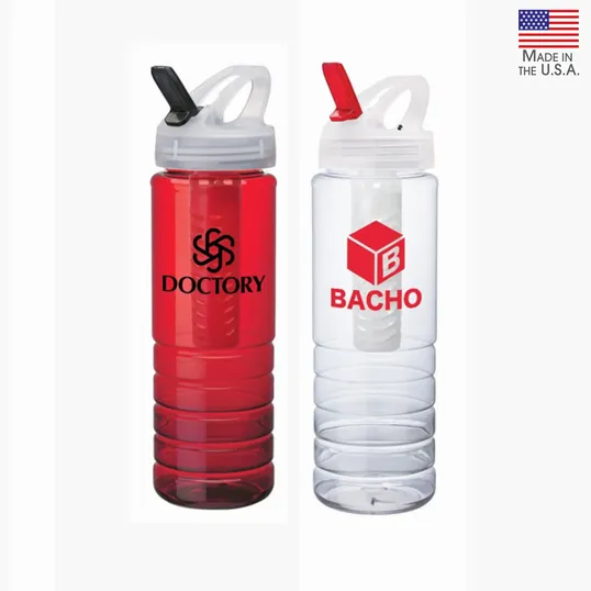 Malibu 26 oz. PET Bottle with Flip Spout & Infuser — view 2