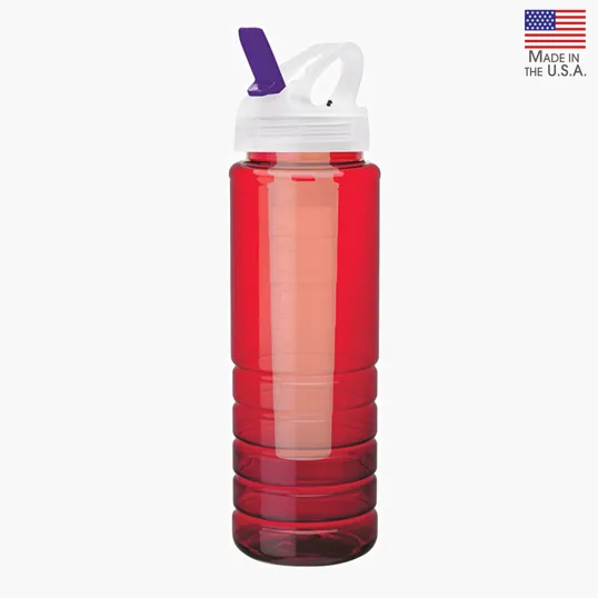 Valumark 26 oz. PET Bottle with Flip Spout & Ice Stick — view 5