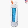 Valumark 26 oz. PET Bottle with Flip Spout & Ice Stick — view 2