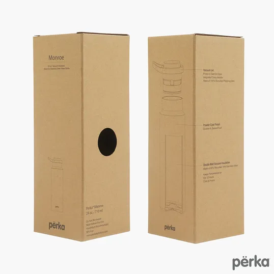 Perka® Monroe 24 oz. Double Wall Recycled Stainless Steel Water Bottle — view 7