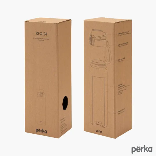 Perka® Rex Fresh 24 oz. Double Wall Recycled Stainless Steel Water Bottle — view 8