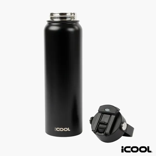 iCOOL® Glenwood 35 oz. Double Wall Recycled Stainless Steel Water Bottle — view 3