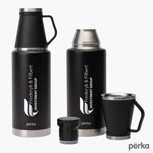 Perka® Rover 51 oz. Double Wall Stainless Steel Growler with Cup