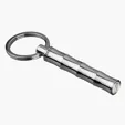 Cerruti II Chrome Bamboo Keyring — view 3