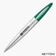 Bettoni Twist-Action Ballpoint Pen, Satin Silver and Rubber Coated — view 2