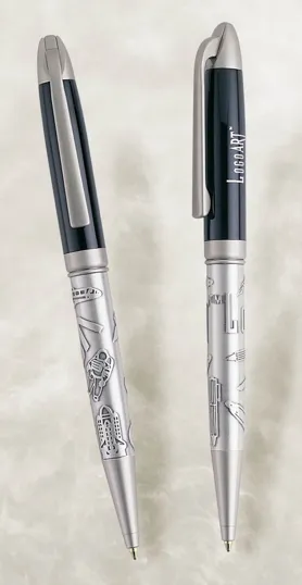 Bella Bettoni® Brass Ballpoint Pen with Custom Molded Barrel — view 2