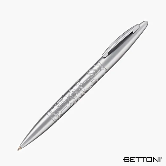 Bettoni Corona Series Ballpoint Pen, Satin Silver — view 3
