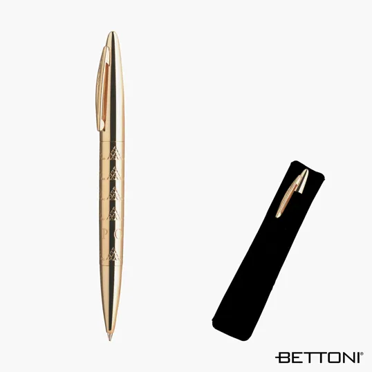 Bettoni Corona Series Ballpoint Pen, Satin Silver