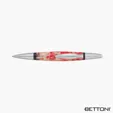 Bettoni Masiano Ballpoint Pen with Satin Silver Brass Trims