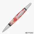 Bettoni Masiano Ballpoint Pen with Satin Silver Brass Trims — view 2