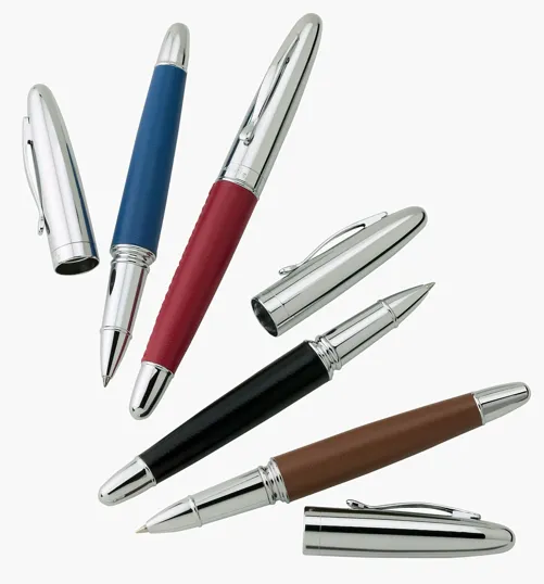 Bettoni Avante Rollerball Pen with Leather Barrel — view 2