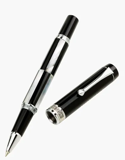 Bettoni Provano Rollerball Pen with Mother-of-Pearl Inlay — view 2