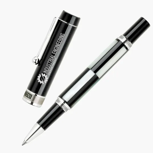 Bettoni Provano Rollerball Pen with Mother-of-Pearl Inlay — view 3