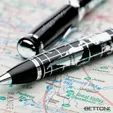 Bettoni Chrome World Map Ballpoint Pen — view 2