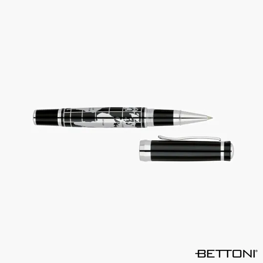 Bettoni Cosimo Rollerball Pen with Chrome World Map — view 5