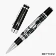 Bettoni Cosimo Rollerball Pen with Chrome World Map — view 3