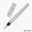 Amadeo Bettoni Rollerball Pen, Matte Silver Brass — view 2